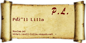 Páll Lilla névjegykártya